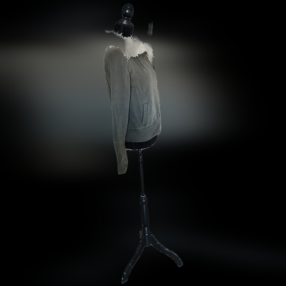 #KG28 Aeropostale Girls Olive Green Jacket With Faux Fur Collar - Picture 9 of 14